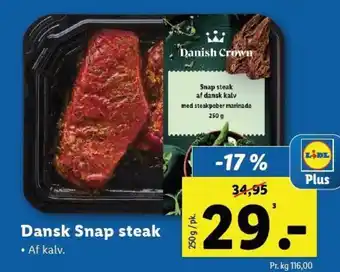 Lidl Dansk Snap steak tilbud