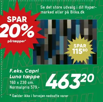 Bilka Capri luna tæppe tilbud