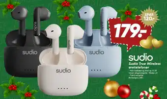 Bilka Sudio true wireless øretelefoner tilbud