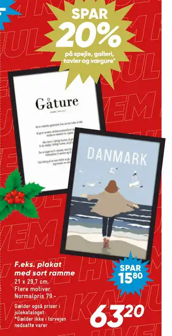 Bilka Plakat med sort ramme tilbud
