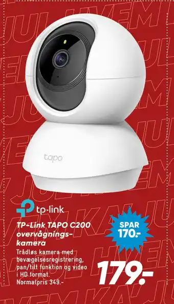 Bilka Tp-link tapo c200 overvågnings kamera tilbud