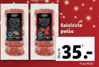 Lidl Salsiccia pølse tilbud