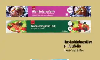 Husholdningsfilm el. alufolie