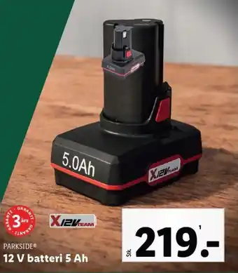 Lidl PARKSIDEⓇ 12 V batteri 5 Ah tilbud
