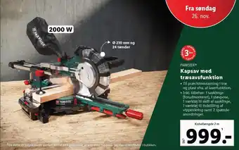 Lidl PARKSIDEⓇ Kapsav med træsavsfunktion tilbud
