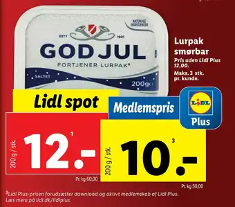 Lidl Lurpak smørbar tilbud