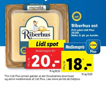 Lidl Riberhus ost tilbud