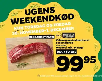 Netto Velsmag neutralmarineret oksemørbrad tilbud