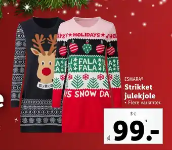 Lidl Strikket julekjole tilbud