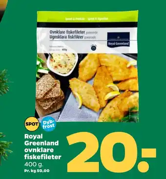 Netto Royal greenland ovnklare fiskefileter tilbud