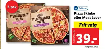 Lidl Pizza skinke eller meat lover tilbud