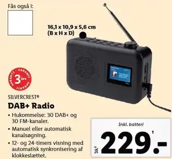 Lidl SILVERCRESTⓇ DAB+ Radio tilbud