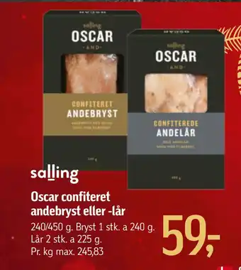 Oscar confiteret andebryst eller -lår