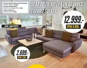 My Home Arizona hjørnesofa med chaiselong tilbud