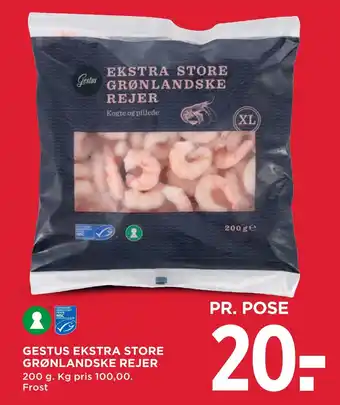 MENY Gestus ekstra store grønlandske rejer tilbud