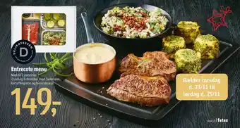 Føtex Entrecote menu tilbud