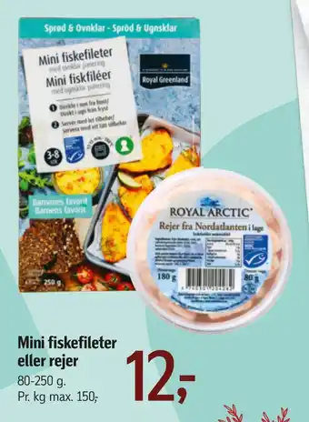 Føtex Mini fiskefileter eller rejer tilbud