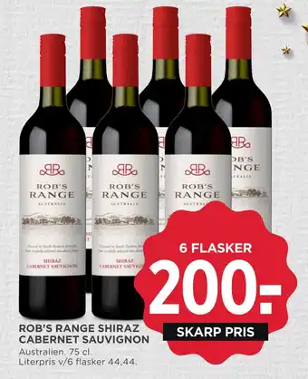 MENY Rob's range shiraz cabernet sauvignon tilbud