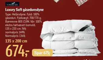 Luxury soft gåsedunsdyne