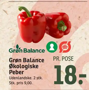 Grøn balance økologiske peber