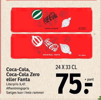 SPAR Coca-cola, coca-cola zero eller fanta tilbud
