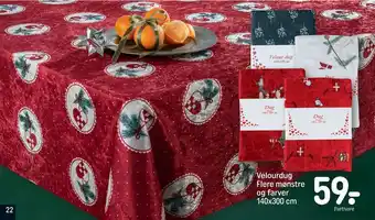 REMA 1000 Velourdug flere mønstre og farver 140x300 cm tilbud