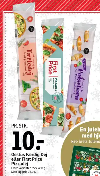 SPAR Gestus færdig dej eller first price pizzadej tilbud
