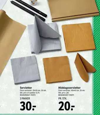 SPAR Servietter tilbud
