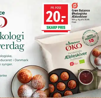 SPAR Grøn balance økologiske æbleskiver tilbud