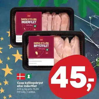 SuperBrugsen Coop kyllingebryst el. inderfilet tilbud