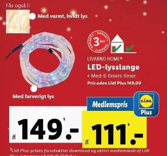 Lidl Livarno home led-lysslange tilbud