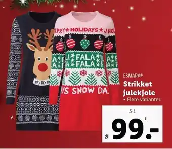 Lidl Esmara strikket julekjole tilbud