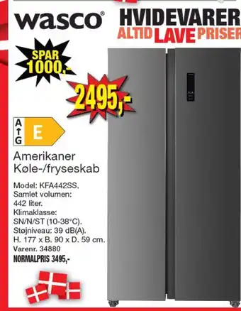 Harald Nyborg Wasco køle/fryseskab tilbud