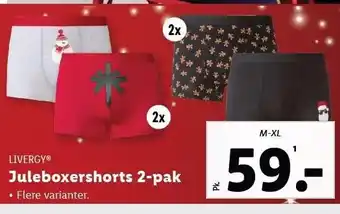 Lidl Livergy juleboxershorts 2-pak tilbud