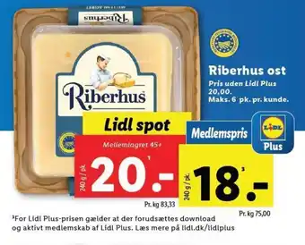 Lidl Riberhus ost tilbud