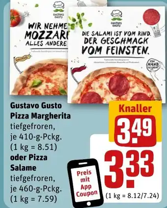 REWE DE Gustavo Gusto Pizza Margherita tilbud