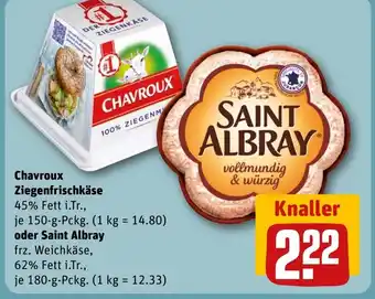 REWE DE Chavroux Ziegenfrischkäse oder Saint Albray tilbud