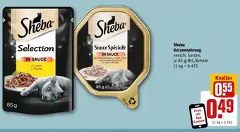 REWE DE Sheba Katzennahrung tilbud
