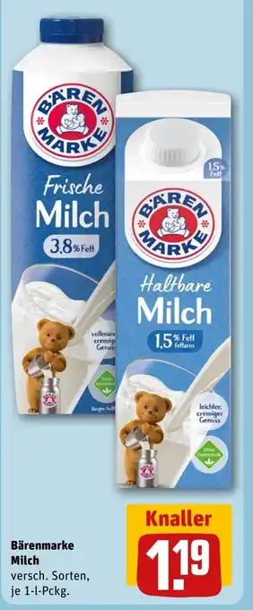 REWE DE Bärenmarke Milch tilbud