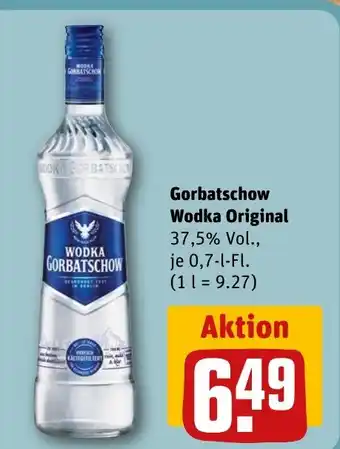 REWE DE Gorbatschow Wodka Original tilbud