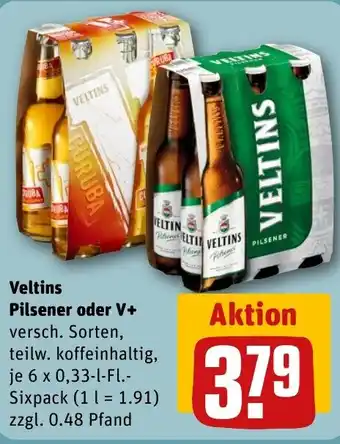REWE DE Veltins Pilsener oder V+ tilbud
