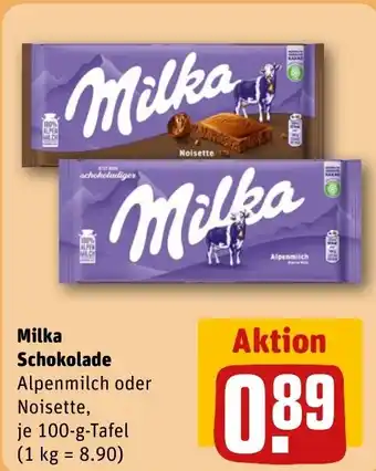 REWE DE Milka Schokolade tilbud
