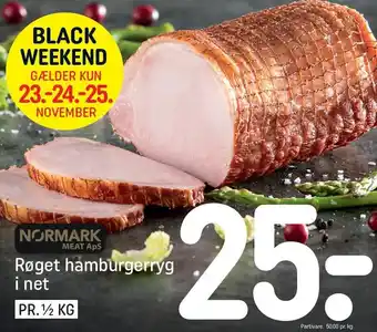 Røget hamburgerryg i net
