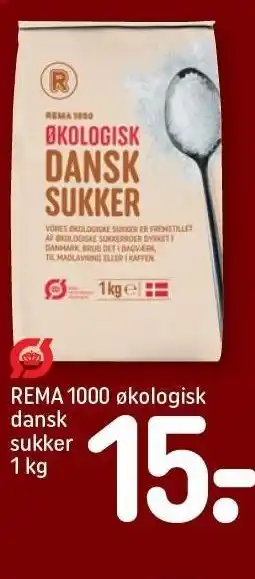 REMA 1000 Rema 1000 økologisk dansk sukker 1 kg tilbud