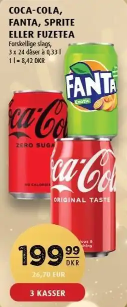 Scandinavian Park Coca-cola, fanta, sprite eller fuzetea tilbud