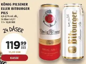 Scandinavian Park König pilsener eller bitburger pils tilbud