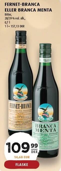 Scandinavian Park Fernet-branca eller branca menta tilbud