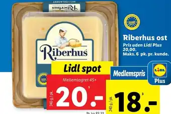 Lidl Riberhus ost tilbud