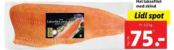 Lidl Hel laksefilet med skind tilbud