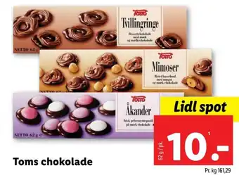 Lidl Toms chokolade tilbud